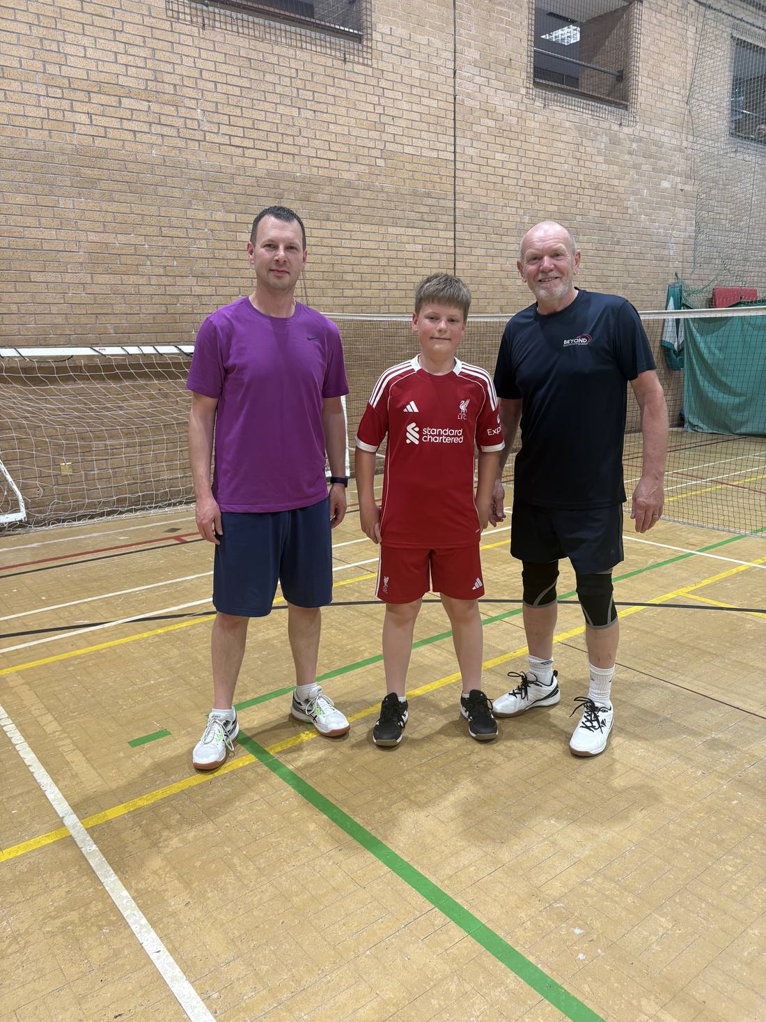 Junior players with Coach Derek
