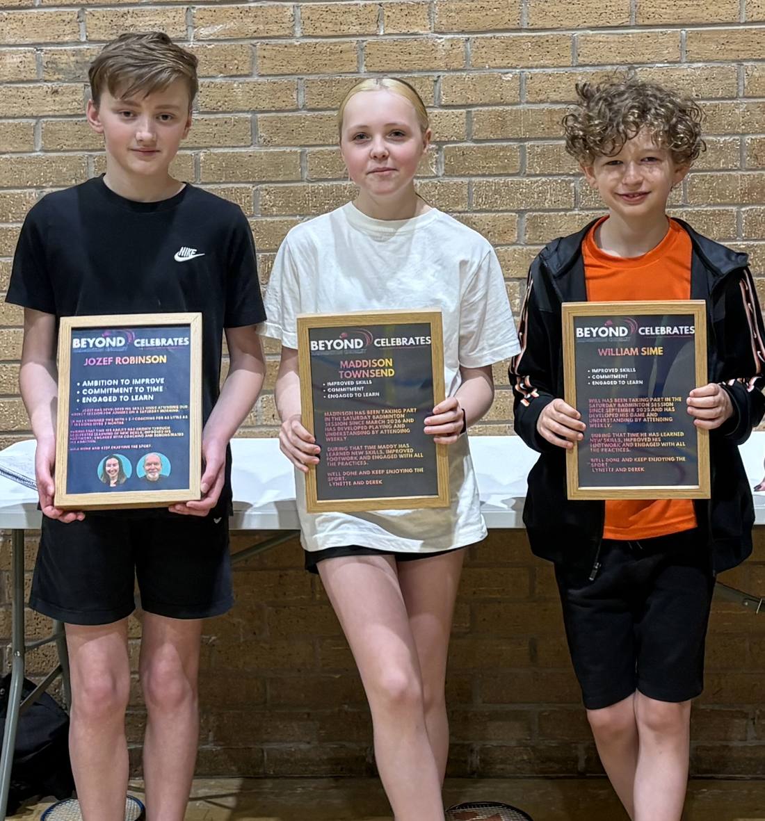Beyond Badminton Chorley celebrates junior players