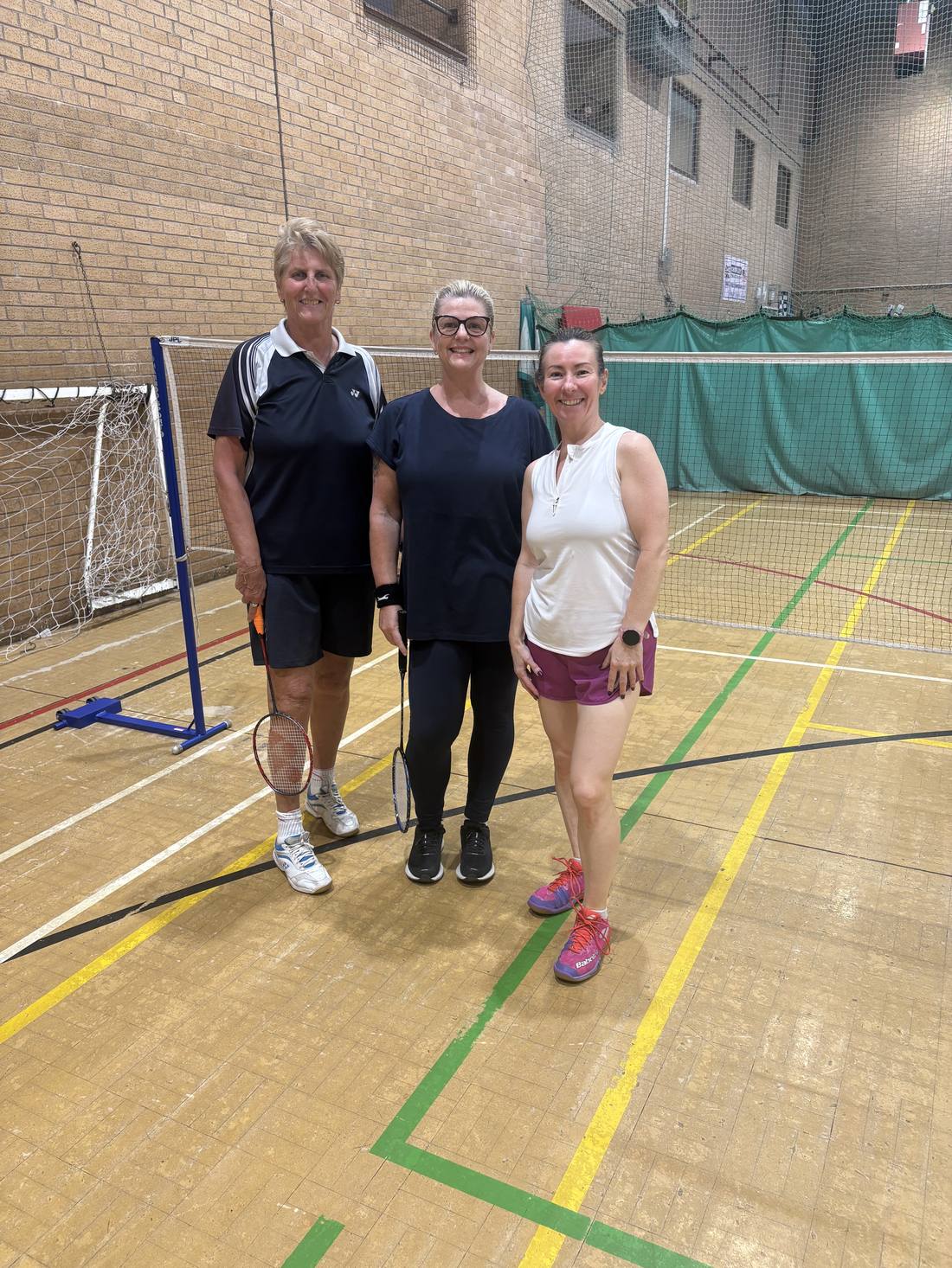 Mixed adult badminton session